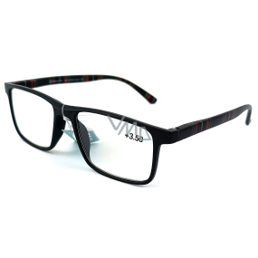 Berkeley Dioptrické okuliare na čítanie +3,5 plastové čierne červené kockované 1 kus MC2250