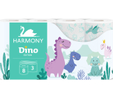 Harmony Kids Dino Toaletný papier bez vône 17,5 m 3 vrstvy 8 kusov
