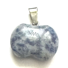 Sodalit Jablko poznania prívesok prírodný kameň 1,5 cm, komunikačný kameň