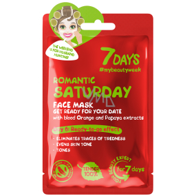 7Days Romantic Saturday textilná maska na tvár pre všetky typy pleti 28 g