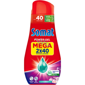 Somat All in 1 Power Gel Hygiene Svieži gél do umývačky riadu pre hygienickú čistotu a žiarivý lesk 80 dávok 2 x 720 ml, duopack