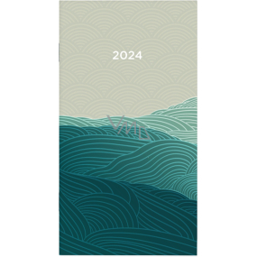 Albi Diár 2024 Vreckový dvojtýždenník Vlny 8,2 x 15,3 x 0,5 cm