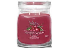 Yankee Candle Black Cherry - Sviečka s vôňou zrelej čerešne Signature medium glass 2 knôty 368 g
