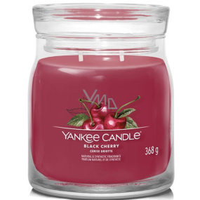 Yankee Candle Black Cherry - Sviečka s vôňou zrelej čerešne Signature medium glass 2 knôty 368 g