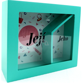 Albi Zarámovaná pokladnička Duo Jeho a jej 16 x 5,5 x 4 cm
