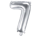 Ditipo Fóliový nafukovací balón číslo 7 strieborný 35 cm 1 kus