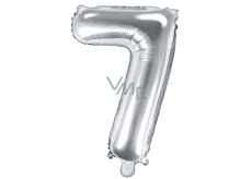 Ditipo Fóliový nafukovací balón číslo 7 strieborný 35 cm 1 kus