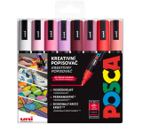 Posca Univerzálna sada akrylových fixiek 1,8 - 2,5 mm Love mix teplých tónov 8 kusov PC-5M