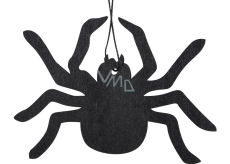 Čierny drevený pavúk na zavesenie 12 x 8,5 cm