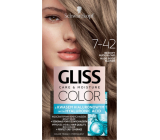 Schwarzkopf Gliss Color farba na vlasy 7-42 Natural Beige Blonde 2 x 60 ml