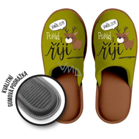 Nekupto Slipper shop Darčekové papuče veľkosť 43-44 Môžem, a čo vy? Stále v teple 1 pár