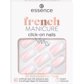 Essence French Click & Go umelé nechty 02 Babyboomer Style 12 kusov