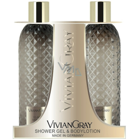Vivian Gray Ylang and Vanilla luxusný sprchový gél 300 ml + luxusné telové mlieko 300 ml, kozmetická sada