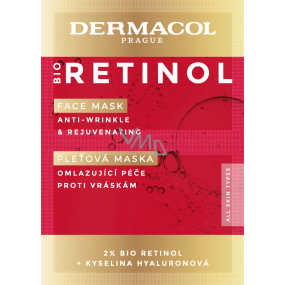 Dermacol Bio Retinol omladzujúca maska proti vráskam 2 x 8 ml