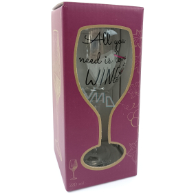 Albi My Bar Pohár na víno Všetko, čo potrebujete, je víno 220 ml