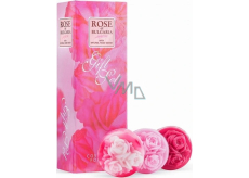 Toaletné mydlo Rose of Bulgaria v tvare ruže 3 x 30 g, kozmetická sada pre ženy