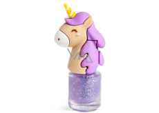 Martinelia Unicorn lak na nechty fialový s trblietkami pre deti 34 g