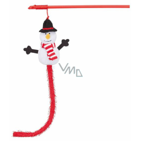 Trixie Vianočná hračka snehuliak na tyči pre mačky 31 cm