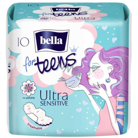 Bella For Teens Ultra Sensitive hygienické vložky s krídlami 10 ks