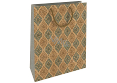 Nekupto Darčeková kraftová taška 37 x 28 x 10 cm Grafický vzor