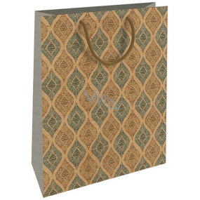 Nekupto Darčeková kraftová taška 37 x 28 x 10 cm Grafický vzor
