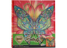 Grafix Orient - Súprava na maľovanie motýľov diamantmi na kamienky, kreatívna súprava, odporúčaný vek 6+