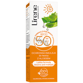 Lirene SC SPF50 ochranná emulzia na tvár s aloe vera 50 ml