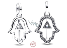 Charm Striebro 925 Mini medailón Ruka Fatimy, prívesok na náramok symbol