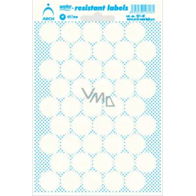 Arch Dekorační voděodolné transparentní samolepky Kolečka 17 mm 45 kusů 12 x 17 cm