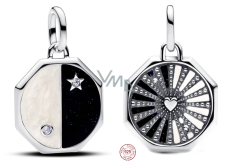 Charm Sterlingové stříbro 925 Jin and Jang, přívěsek na náramek symbol