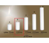 Lima Gastro hladká sviečka biela valec 50 x 100 mm 1 kus