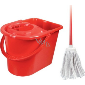 Spokar Upratovacia súprava Cotton oválna, vedro 14 l, žmýkač, palicu, bavlnený mop 100 g