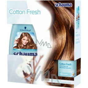 Schauma Cotton Fresh šampón na vlasy 250 ml + bezoplachová starostlivosti 200 ml, kozmetická sada