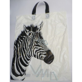 Press Igelitová taška 47 x 38 cm biela s uchom Zebra 1 kus