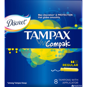 Tampax Compak Regular dámske tampóny s aplikátorom 8 kusov