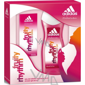 Adidas Fruity Rhythm toaletná voda 30 ml + sprchový gél 250 ml, pre ženy darčeková sada
