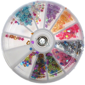 Professional Ozdoby na nechty kamienky farebný mix 12 farieb BH 0096 cca 1200 kusov
