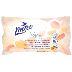 Linteo Herbal vlhčené obrúsky pre intímnu hygienu 10 kusov