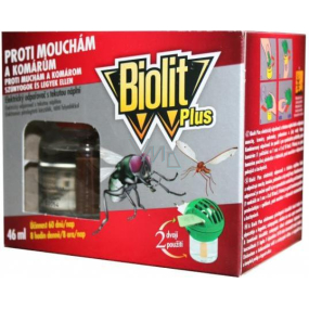 Biolit Plus Elektrický odpudzovač proti muchám a komárom odparovač 46 ml