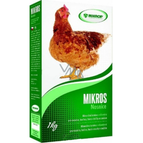 Mikros Nosnice doplnkové minerálne krmivo s vitamínmi pre nosnice, kačice, husi a morky v znáške 1 kg