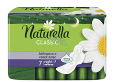 Naturella Classic Night hygienické vložky s harmančekom 7 kusov