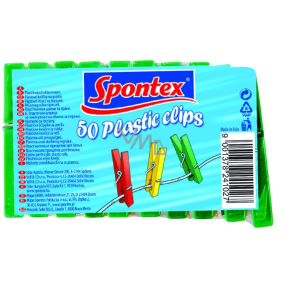 Spontex Štipce na bielizeň plastové 50 kusov
