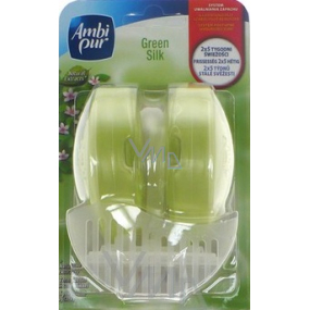Ambi Pur Flush Green Silk Wc blok tekutý kompletný 2 x 55 ml