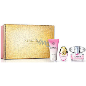 Versace Bright Crystal toaletná voda 50 ml + toaletná voda 10 ml + telové mlieko 50 ml, darčeková sada