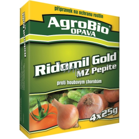 AgroBio Ridomil Gold MZ Pepi fungicíd prípravok na ochranu rastlín 3 x 5 g
