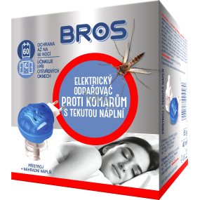 Bros Elektrický odparovač proti komárom + tekutá náplň na 60 nocí