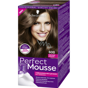 Schwarzkopf Perfect Mousse Inovatívna Foam Color farba na vlasy 600 Svetlohnedý