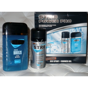 Str8 Power Pre Ocean Wave dezodorant sprej 150 ml + sprchový gél 250 ml, kozmetická sada