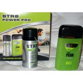 Str8 Power Pre Lime Peak Sensi dezodorant sprej 150 ml + sprchový gél 250 ml, kozmetická sada