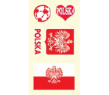 Arch Tetovacie obtlačky na tvár i telo Poľsko vlajka 1 motív